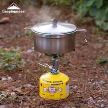 CAMPINGMOON户外露营雪锅,304不锈钢两用锅,可用于煮、蒸、煮汤、煮方便面,型号S371,S371-C1 - A - 查看 4