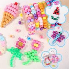 30/4800/5300/6000 buc. mărgele acrilice multicolore în formă de potcoavă 9x6mm, kit pentru confecționarea brățărilor - perfect pentru realizarea bijuteriilor, brățări, împletit păr și proiecte DIY - include cutie organizatoare, accesorii de artizanat, mărgele pentru bijuterii, cutie de depozitare pentru mărgele - Multicolor - Vizualizare 4