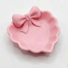 3D Printed Heart-Shaped Jewelry Tray With Pink Bow, Suitable For Vanity, Sinkside Or Jewelry Storage. A Great Home Decor, Desk Accessory And Jewelry Organizer - Multicolor - View 14