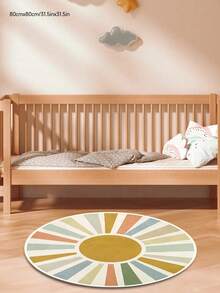 1pc High-Quality Velvet Baby Room Decor Carpet, Children's Area Rug, Soft Playroom Mat, Machine Washable, Multiple Sizes Available, Sports Themed Decorative Carpet - Multicolor - View 4