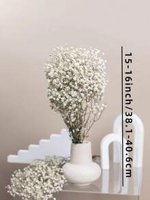2000+ Ivory White Artificial Baby's Breath Flower Bouquet - 16 Inch Everlasting Flower Stems, Suitable For Wedding Decor, Tabletop Centerpiece, Home Decoration And DIY Floral Crafts - White Green - View 6