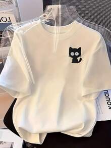 Camisetas Populares: Nueva  de Moda para Primavera y Verano, Camiseta de Manga Corta con Cuello Redondo para Mujer, Versátil y Moderna, Tops de Manga Corta de Marca - Blanco - Ver 6