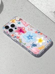 Funda protectora transparente con estampado floral y de coco compatible con Apple 16/11/12/13/14/15/15Pro/15Plus/15ProMax/7Plus/8Plus/X/XS Max/XR/11Pro/12Pro/13Pro/14Pro/12Mini/13Mini/11ProMax/12ProMax/13ProMax/14Pro Max/14Plus/6/6S/6Plus/7/8/16Pro/16Plus/16ProMax/SE y Galaxy A54/A14/A12/A13/A15/A32/A33/A24/A52S/S20/S21/S22/S23/S24/S23Plus/S24Ultra/S25/A15/A33/A23, versión internacional, no la versión nacional, resistente al agua, a los golpes y a los arañazos - transparente - Ver 4