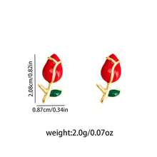 1 Pair Stainless Steel Red Cherry Strawberry Stud Earring, Women Sweet Cute Small Fruit Shaped Stud Earrings Girls Summer Jewelry Accessories Gifts - Fruit Series Earrings - View 7