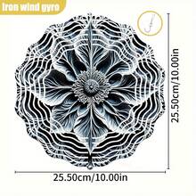 1件3D立体黑白花卉图案叶子设计装饰品,10英寸*10英寸,带旋转挂钩,360° DIY创意风车,适用于庭院、院子、春夏季节(不含吊坠,款式随机) - A - 查看 8