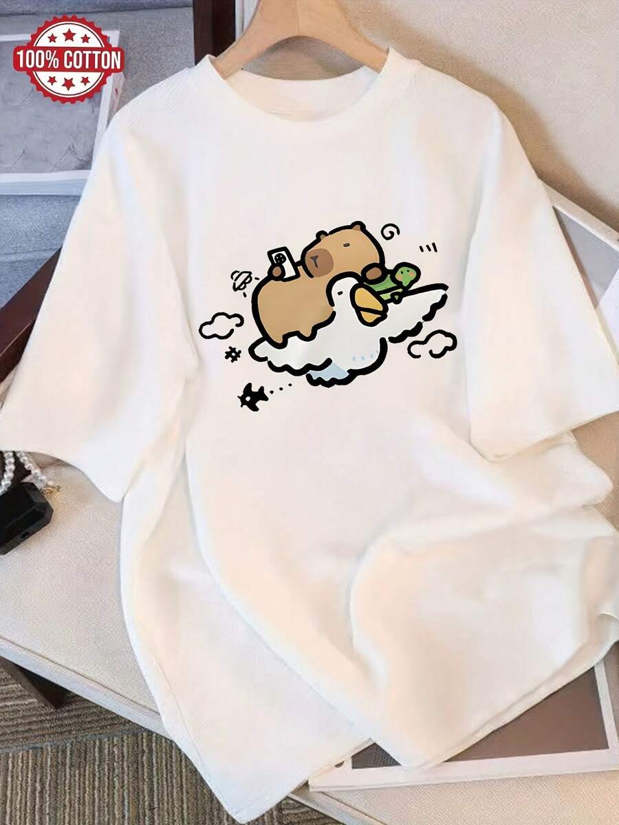Women T-Shirts - [White] - View 1