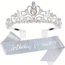 1 Set: "Birthday Princess" Scallion Pink Fabric Birthday Princess, Birthday Girl Set, Suitable For All Birthday Party Occasions - View 7