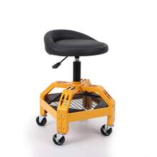 Rolling Garage Stool,  Adjustable Height, Smooth Rolling Mobility, Adjustable & Versatile, Enhanced Maneuverability, - A - View 1