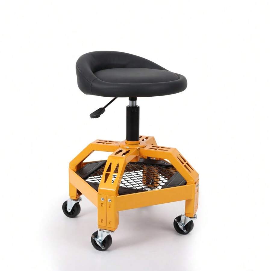 Rolling Garage Stool,  Adjustable Height, Smooth Rolling Mobility, Adjustable & Versatile, Enhanced Maneuverability, - A - View 1