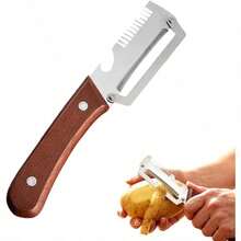 Multifunctional Vegetable Peeler For Kitchen, 2026 New 2 In 1 Stainless Steel Blade With Wooden Handle And Bottle Opener, Ultra-Sharp Kitchen Tool For Fruits And Vegetables (1) - 1 - View 9
