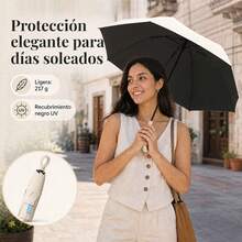 20cm Compact Mini Umbrella With Black Anti-UV Coating, Lightweight And Portable For Handbags - 杏色 - 查看 5