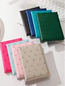 1pc Heart-Shaped Passport Cover, Protective Passport Holder, Portable Travel Card Case - Multicolor - View 3
