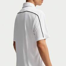 Nike Áo Polo nam AS M NK DF PAR POLO SS SOLID, Áo polo tay ngắn cổ bẻ dệt kim TIB0234-100 - Đen và trắng - Xem 5
