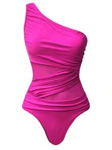 Women Tankinis - Fuchsia Pink - View 2