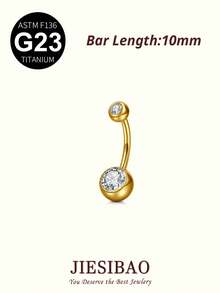 JIESIBAO 14G Titanium Belly Button Rings Colorful Diamond G23 Titanium Internally Threaded Belly Ring 14G Belly Piercings For Women Navel Piercings Jewelry Belly Rings Cute Hypoallergenic Healing Sport Navel Rings For Women For Daily Holiday Gift Glamorous Music Festival Seaside Halloween Christmas Valentine's Day Coachella Beach Summer Vacation - CZ - View 17