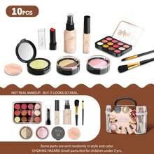 10/14PCS Girls' Pretend Makeup Toy Set, Lipstick, Powder Blush, Children's Makeup Set, Toy Cosmetic Set (Not Real Cosmetics), Suitable For Girls Ages 3–10, Ideal For Birthdays And Holidays - Multicolor - View 12