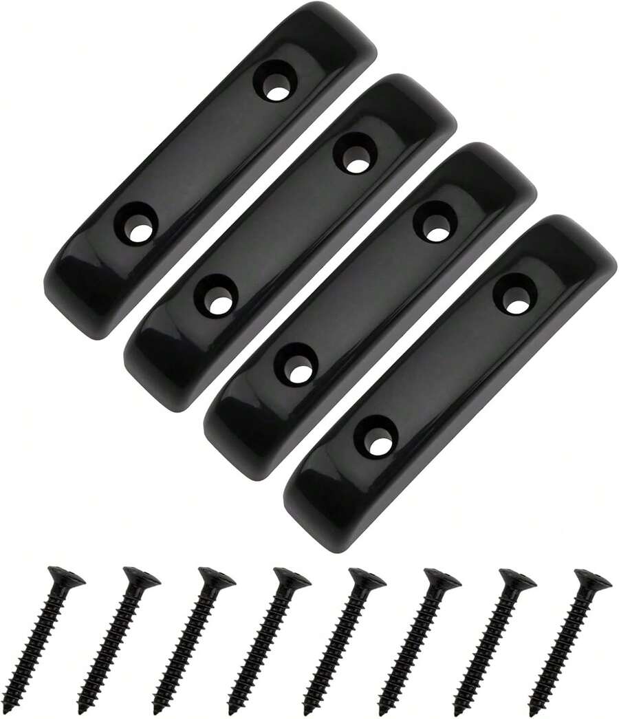 4Pcs Yootones Plastic U200BThumb Rest Thumbrest Compatible With Precision Fender Bass Jazz Bass Guitar (Black) - trắng - Xem 1