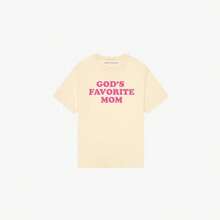 1 "God's Favorite Mom" T-Shirt, Fun Mother's Day Gift, Cool Mom Graphic Tee, Aesthetic Mom T-Shirt, 90s Retro Mom T-Shirt, Mom Top, 180g 100% Cotton. - 白色 - 查看 7