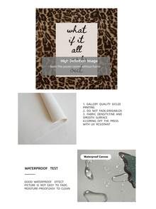 1pc Frameless Neutral Maximalist Leopard Print 'What If All Works Out?' Inspirational Quote Wall Art - Bold Typography Girly Aesthetic Animal Poster, Dorm Bedroom Apartment Decor, For Home Office Classroom, Room Decor Bedroom, Prints For Wall, Posters, Vintage Decor & Best Gift Choice - Leopard Print - View 9