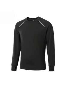 Adidas Áo thun dài tay thể thao nam dáng ôm, nhanh khô, kiểu dáng thường ngày mới. - màu đen - Xem 1
