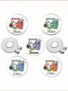 Personalized Golf Ball Marker, Golf Gift For Her, Golf Player Gift, Customized Ball Marker, Unique Golf Gift, Gift For Golfers, Golf Team Gift - Multicolor - View 5