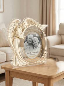 1pc Personalized Custom 2D Angel Wings Acrylic Commemorative Plaque With Photo And Text - Eternal Love And Precious Memories - Perfect Memorial Gift For Parents, Family And Friends - Engraved Commemorative Decor - Multicolor 3 - View 13