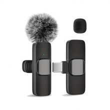 Micrófono de solapa inalámbrico, compatible con grabación inalámbrica y tipo C, audio de un toque plug and play, adecuado para smartphones, tabletas, portátiles, micrófono portátil - Ver 13