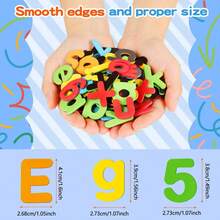 Kids Magnetic Letters And Numbers Stickers, Including Uppercase, Lowercase, Digits And Symbols, Fun Spelling Learning Toy, Educational Puzzle For Classroom And Home, Back To School, Thanksgiving, Holiday And Birthday Gift - Random Color - Multicolor - View 9