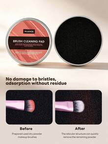 MAANGE 1pc Brush Cleaner,Easy To Use In Everyday,Tools For Cleaning Makeup Brushes - Black - View 3