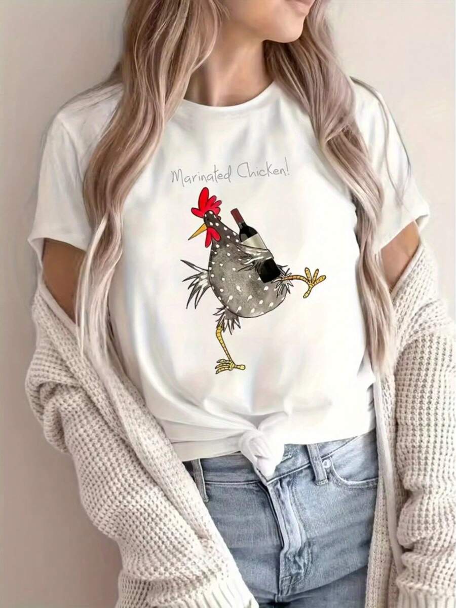 Women T-Shirts - [White] - View 1