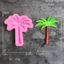 創意極簡粉色椰子樹造型矽膠模具，手工生日場景裝飾，石膏製道具，易脫模，可重複使用矽膠模具 - 粉紅色 - 查看 7
