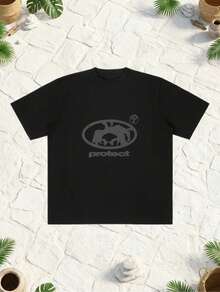 T-shirt unisexe PROTEC de style gothique Y2K Harajuku-hop. Un t-shirt décontracté adapté aux hommes et aux femmes, avec une coupe classique, doux et confortable, idéal pour les tenues décontractées et le sport. A et Objets de collection. Vêtements pour hommes, vêtements masculins, t-shirts en coton pour hommes, t-shirts pour hommes, tenues d'été pour hommes, vêtements d'été pour hommes, t-shirts de groupe, t-shirts pour hommes, tenues de vacances pour femmes, tenues d'été modestes, hauts en jersey, vêtements de plage pour femmes avec style, vêtements d'été pour femmes, hauts en coton, hauts d'été, tenues d'été, hauts pour femmes, hauts blancs, hauts de soirée. - Noir - Voir 6