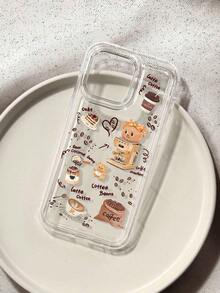 Liquid Silicone Protective Case With Vintage "Large Espresso" Coffee Cup Pattern In Milky White, Compatible With IPhone And Galaxy - 多色 3 - 查看 7