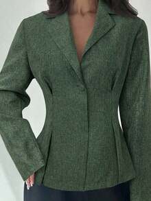 Women Blazers - 軍綠色 - 查看 8