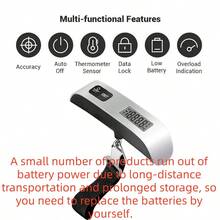 110lbs/50kg High Precision Sensor Portable Digital Electronic Luggage Scale, Home Travel Hanging Luggage Scale With Backlit LCD Display, Portable Suitcase Weighing Scale, Travel Luggage Weight Scale With Hook, Sturdy Shoulder Strap For Travelers, Travel Essentials, Small Suitcase Scale For Travel Accessories(Battery Not Included) - Nhiều màu - Xem 3