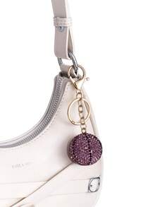 1 pieza Llavero de baloncesto con strass multicolor, colgante de baloncesto totalmente con strass, diseño de lujo con strass brillante, estilo colgante de bolso, llavero imprescindible para amantes del baloncesto - Multicolor - Ver 10