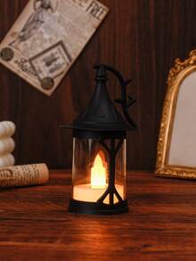 Multi-Color Retro LED Mini Wind Lamp, Realistic Flame Electronic Candle Light, Portable Lantern, Suitable For Home, Bedroom, Tabletop, Camping, Candlelight Dinner Decoration - Magic Hat Lantern - View 14