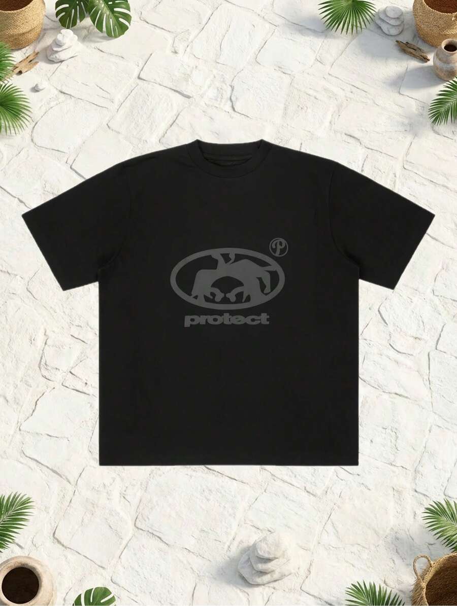 T-shirt unisexe PROTEC de style gothique Y2K Harajuku-hop. Un t-shirt décontracté adapté aux hommes et aux femmes, avec une coupe classique, doux et confortable, idéal pour les tenues décontractées et le sport. A et Objets de collection. Vêtements pour hommes, vêtements masculins, t-shirts en coton pour hommes, t-shirts pour hommes, tenues d'été pour hommes, vêtements d'été pour hommes, t-shirts de groupe, t-shirts pour hommes, tenues de vacances pour femmes, tenues d'été modestes, hauts en jersey, vêtements de plage pour femmes avec style, vêtements d'été pour femmes, hauts en coton, hauts d'été, tenues d'été, hauts pour femmes, hauts blancs, hauts de soirée. - Noir - Voir 1