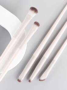 ronshadow 10/8/5件套乳白色裸色化妆刷套装，包含轮廓刷、高光扇形刷、眼影刷、遮瑕刷、扁平细节刷、斜角眉刷，柔软不掉毛，适合初学者的化妆工具 - 米色 - 查看 9