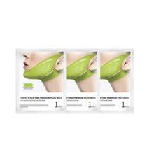 SOULGIRL KNH 3pcs V-Shaped Cactus Lifting Face Mask, Chin Lifting Mask, Double Chin Strap, Enriched With Peptides, Collagen, Moisturizing And Brightening Lifting Gel Patches - Green - View 5