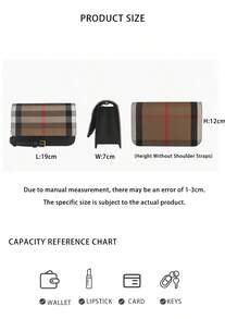 Túi đeo chéo nữ Burberry họa tiết kẻ caro - Khối màu đen 80840261 - Xem 10