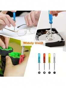3pcs Or 4pcs Mini Screwdriver Keychain Set With Portable Storage Box And Snap Closure - Head Bits, Handle And Keychain - Suitable For Men's Tool Gifts, Father's Day, Birthday, Party - All-In-One Pocket Tool Kit For Electronics And Home Repair - Multicolor - View 8