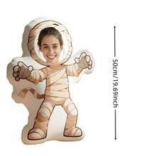 1 Cuscino personalizzato con foto e figura, decorazione per casa, camera da letto e divano, commemorazione per coppia, genitori, bambini e animali domestici, regalo unico e divertente per bambini, per Festa del Papà, Festa della Mamma, Ognissanti, San Valentino, Ringraziamento, Pasqua, Pesce d'Aprile - Bendaggio - Visualizzare 15