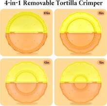 4-In-1  And Press For 10"+8"+6"+4" Wraps | Quesaa Press, Burrito And Taco Maker | Leak-Resistant Seal Design | Versatile Kitchen Tool For Calzones, Dumplings &Amp; Sandwiches - 黑色 - 查看 3