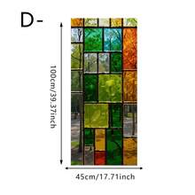 1/5 piezas Película de ventana estilo vidrio teñido con privacidad, diseño geométrico colorido, adhesivo estático decorativo para vidrio, para hogar, baño, cocina, sala de estar, anti UV - Lámina para ventanas - Ver 14