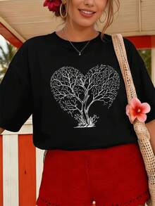 Women T-Shirts - Black - View 1