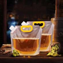 5 Reusable Food Storage Bags With Spout - Leak-Proof Seal, Stand-Up, Freezer And Microwave - Perfect For Lunch, Meat, Fruit And Vegetables - Essential Kitchen Organization Tool - View 6