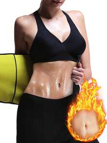 1pc,Women's Sports Sauna Sweat Belt Neoprene Slimming Belt Fitness Waist Trainer Tummy Control Belt - Multicolor - View 4