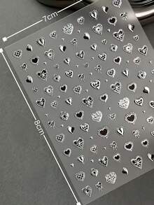 1 pieza Gemas faciales de corazón y estrella plateadas, pegatinas decorativas 3D autoadhesivas de cristal y perla para decoración facial, adecuadas para festivales, fiestas, Halloween, maquillaje Y2K, decoración de ojos y mejillas, sin necesidad de pegamento - Multicolor - Ver 4