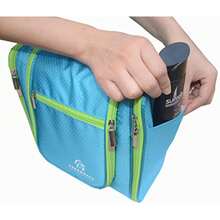 Premium Toiletry Bag By Freegrace - Extra Large Travel Essentials Organizer - Durable Hanging Hook - For Men and Women - Perfect For Accessories, Cosmetics, Personal Items, Shampoo Aquamarine - como en la imagen - Ver 4